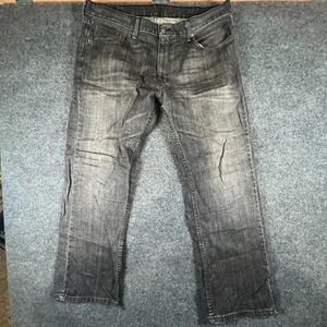 Levi's 559 Jeans‎ Mens 39x30 Gray Denim Cotton Stretch Relaxed Fit Straight Leg